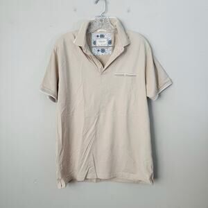Cactus Man Beige Shirt Sleeve Polo Men’s Size L